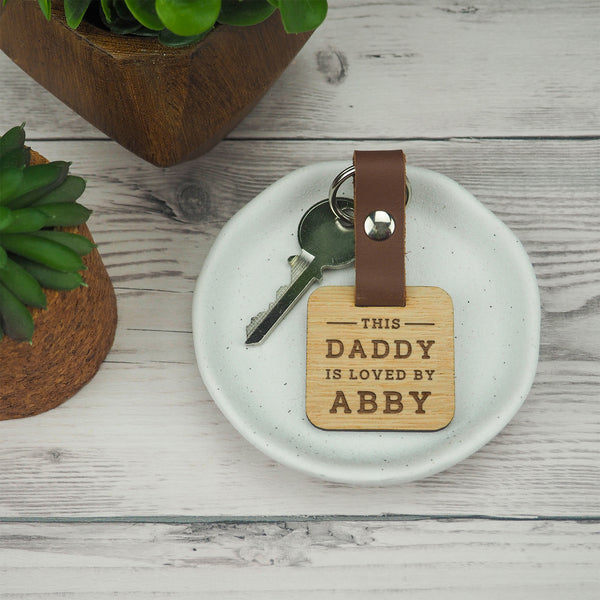 dust and things Personalised Keyring for Mummy or Daddy