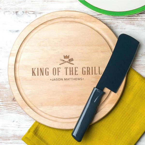 dust and things Personalised 'King Of The Grill' Bbq Serving Board