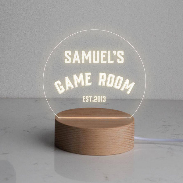Dust And Things Personalised Man Cave Mini Desk Lamp