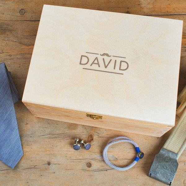 dust and things Personalised Men's Grooming And Coin Box