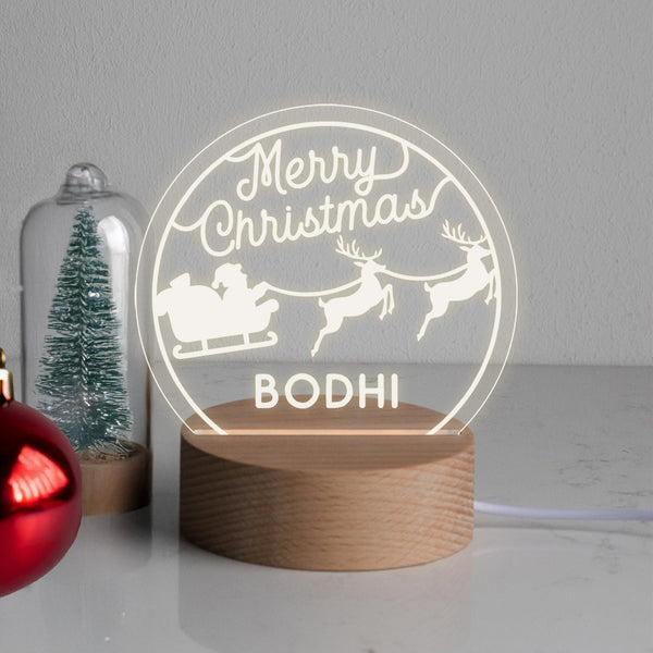 Dust And Things Personalised 'Merry Christmas' Mini Desk Lamp