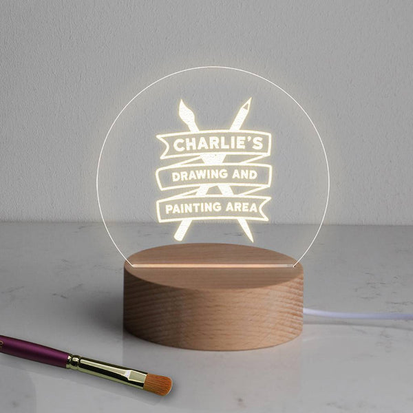 Dust And Things Personalised Mini Desk Lamp For Artists