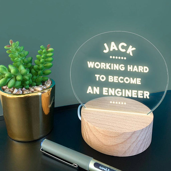 Dust And Things Personalised Mini Desk Lamp For Students