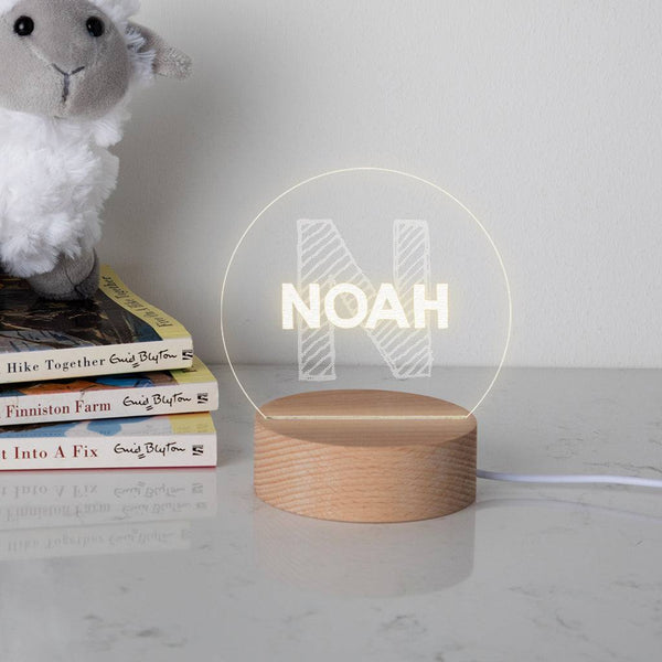 dust and things Personalised Mini Desk Lamp with Initial dust and things Personalised Mini Desk Lamp with Initial