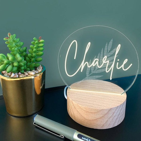 Dust And Things Personalised Mini Desk Lamp With Name