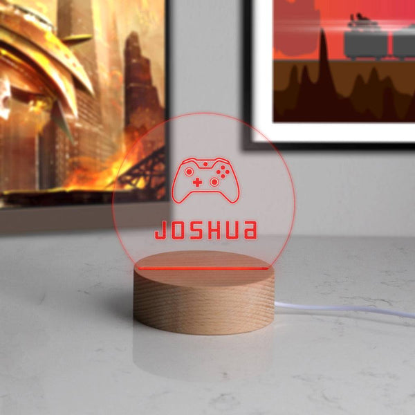 dust and things Personalised Mini LED Desk Lamp for Gamers