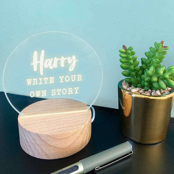 Dust And Things Personalised Mini LED Desk Lamp For Students