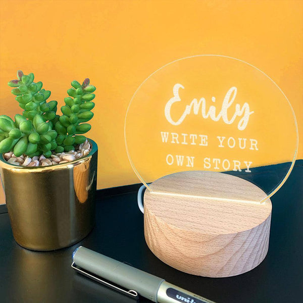 dust and things Personalised Mini LED Desk Lamp for Students
