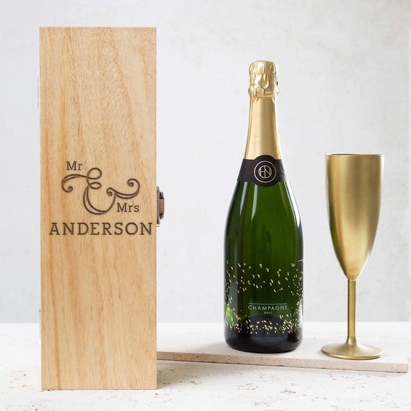dust and things Personalised 'Mr And Mrs' Champagne Box
