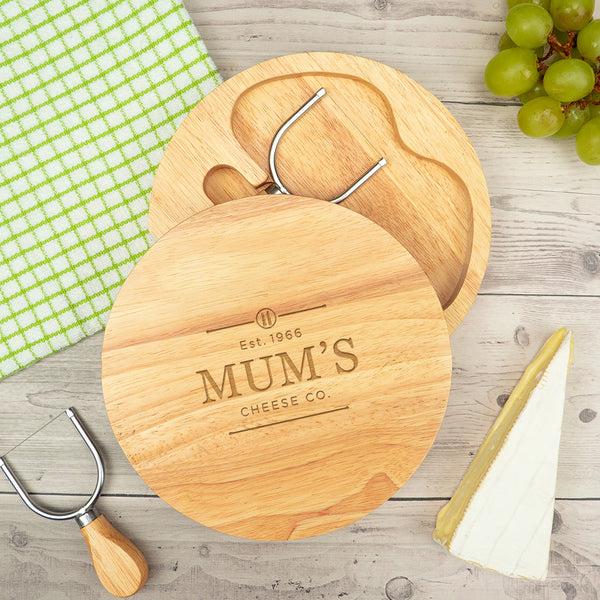 dust and things Personalised Mum Cheeseboard Gift Set