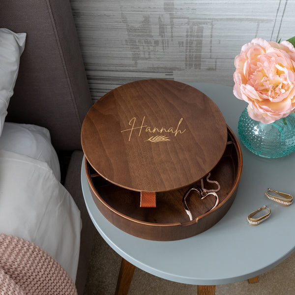 dust and things Personalised Name Jewellery Box for Girlfriend