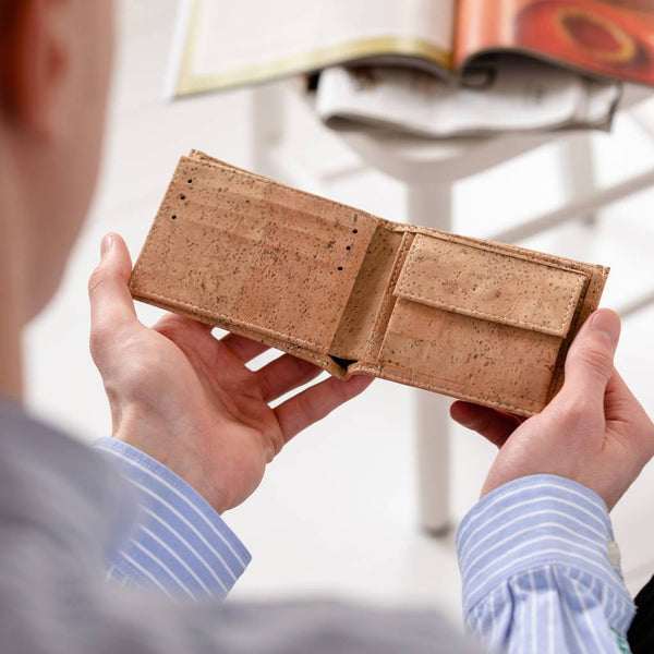 Dust And Things Personalised Name Vegan Cork Wallet For Him