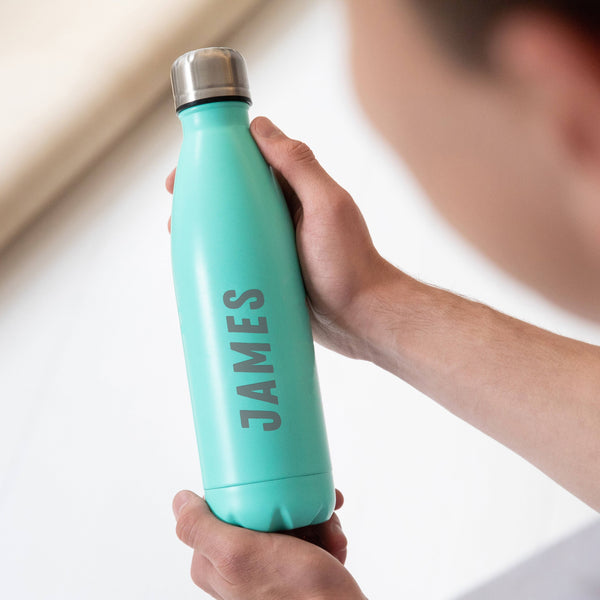 Dust And Things Personalised Name Water Bottle For Men