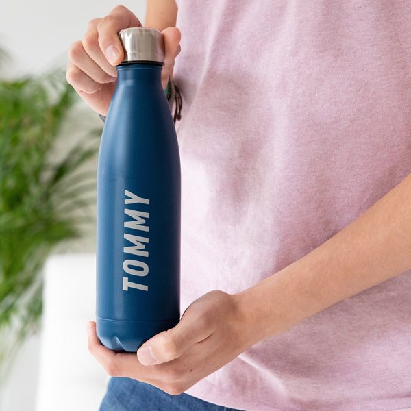 Dust And Things Personalised Name Water Bottle For Men