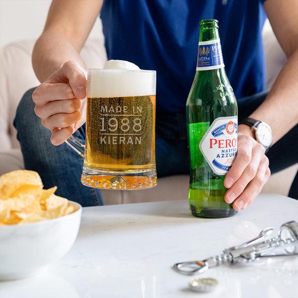 Dust And Things Personalised Pint Glass Tankard For Him