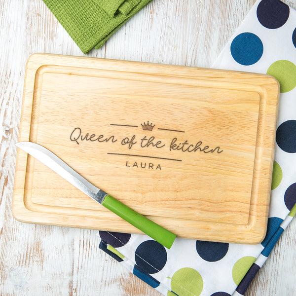 Dust And Things Personalised 'Queen Of The Cakes/Kitchen' Cutting Board