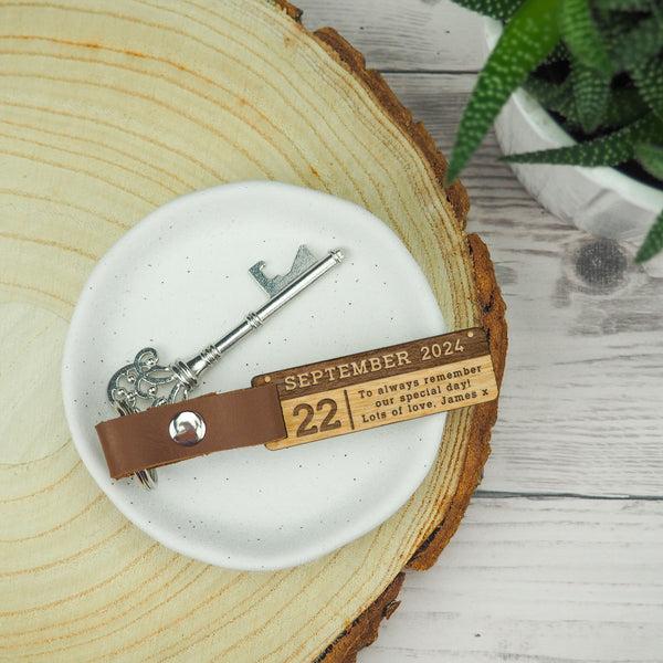 dust and things Personalised Rectangle Calendar Keyring