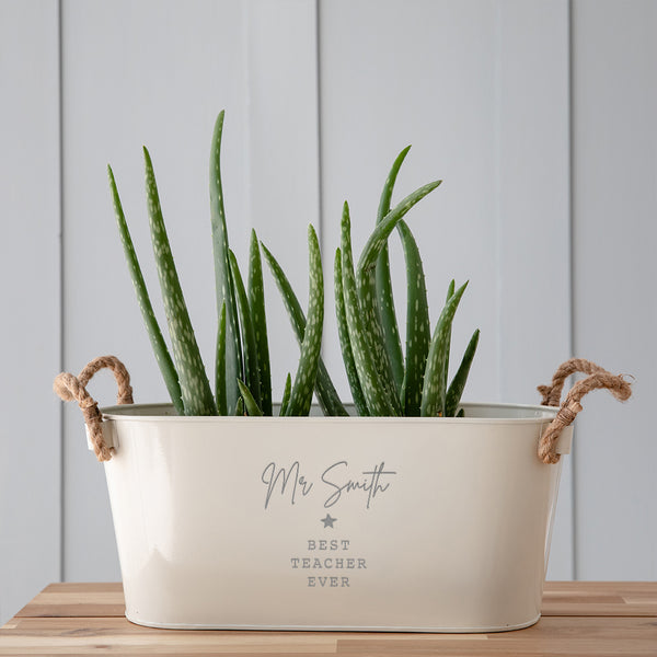 Dust And Things Personalised Teacher Planter - Thank You Teacher Gift