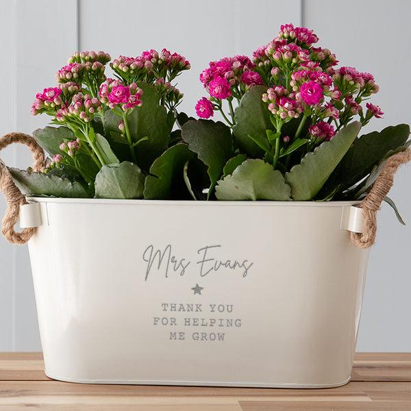 dust and things Personalised Teacher Planter - Thank You Teacher Gift