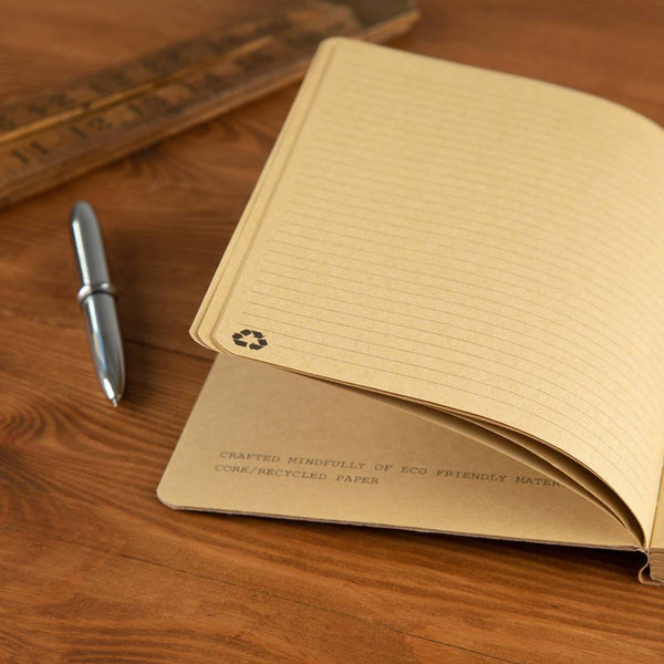 Dust And Things Personalised Vegan Cork Map Travel Journal Notebook