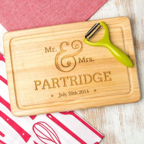 dust and things Personalised Wedding Chopping Board