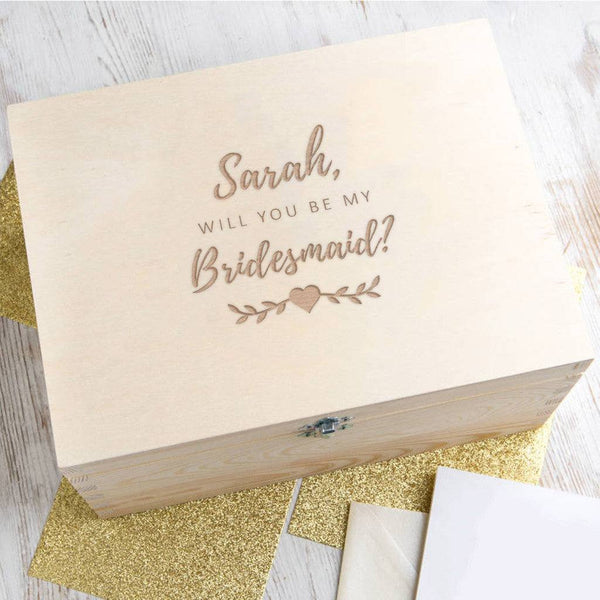 dust and things Personalised 'Will You Be My Bridesmaid?' Keepsake Box