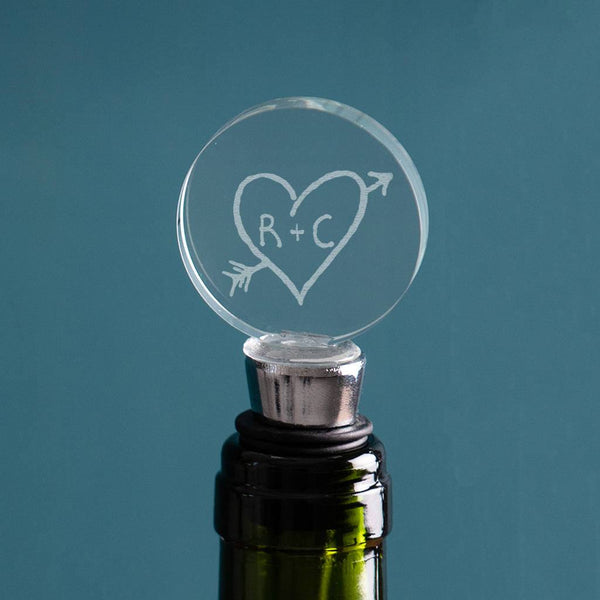 Dust And Things Personalised Wine Bottle Stopper For Couples