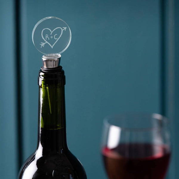 dust and things Personalised Wine Bottle Stopper For Couples