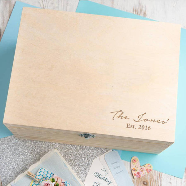 Dust And Things Personalised Wooden Baby Keepsake Box