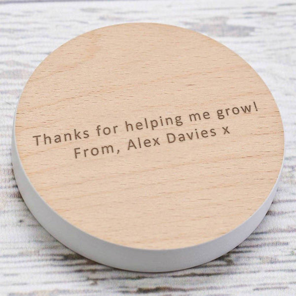Dust And Things Personalised Wooden Coaster - Personalised Teacher Gifts