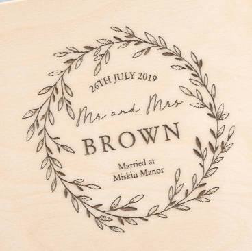 Dust And Things Personalised Wooden Wedding Keepsake Box For Couples