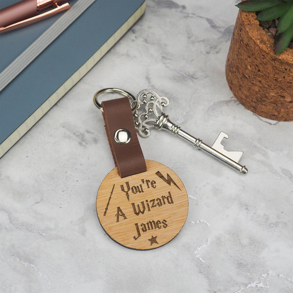 Dust And Things Personalised You're A Wizard Keyring