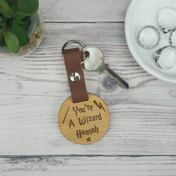 Dust And Things Personalised You're A Wizard Keyring