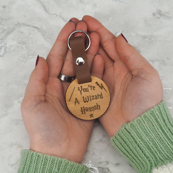 dust and things Personalised You're A Wizard Keyring