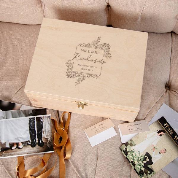 dust and things Personalized Wedding Anniversary Keepsake Box for Couples