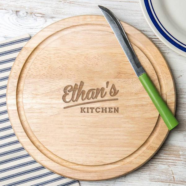 dust and things Round His Kitchen Personalised Chopping Board