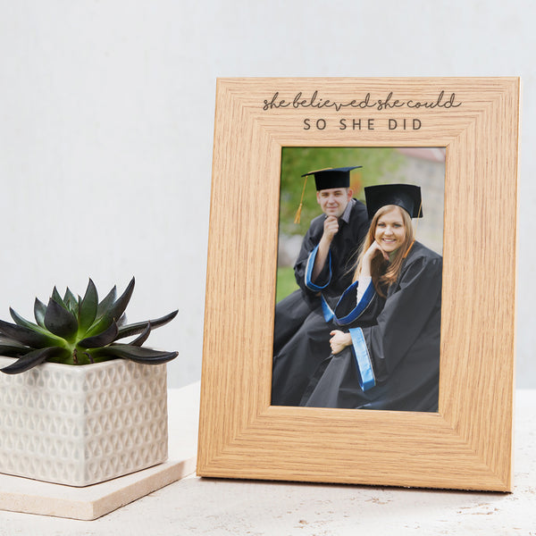 dust and things 'She Believed She Could So She Did' Photo Frame