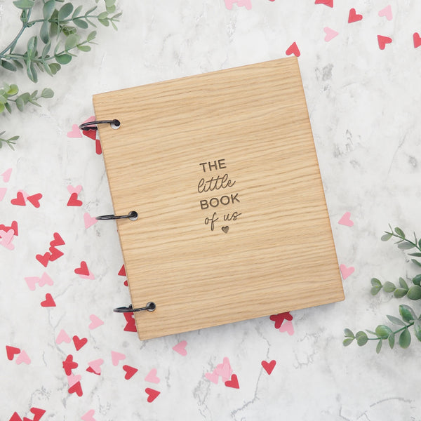 dust and things 'The Little Book of Us' Wooden Scrapbook - Valentines Day Memory Book