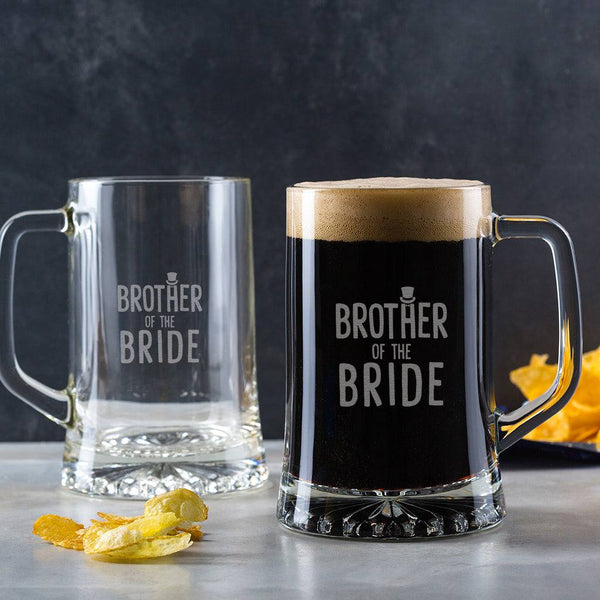Dust And Things Wedding Party Glass Pint Tankards- Perfect Thank You Gift - Groomsmen Gifts - Father Of The Bride And Groom Present