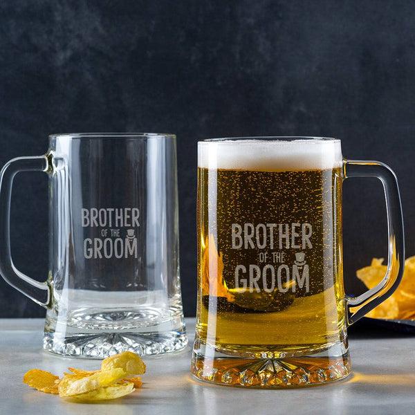 Dust And Things Wedding Party Glass Pint Tankards- Perfect Thank You Gift - Groomsmen Gifts - Father Of The Bride And Groom Present