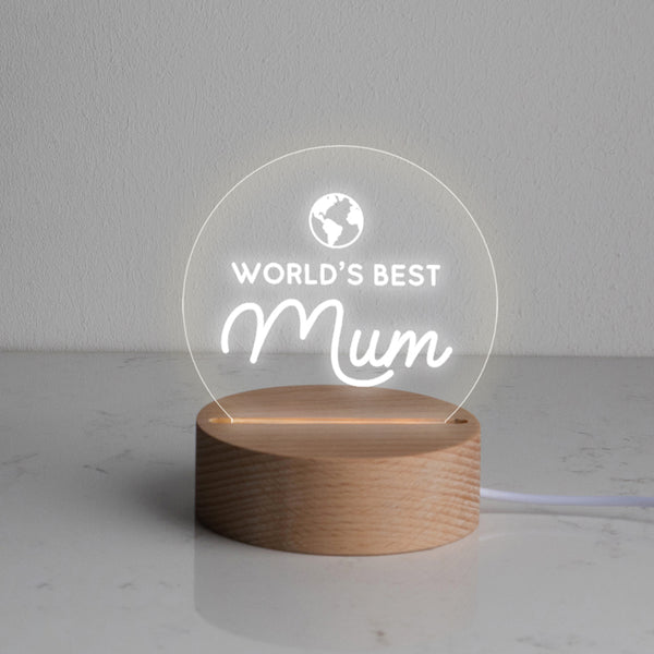dust and things ‘World’s Best Mum’ Desk Lamp - Mother's Day Gifts For Mum