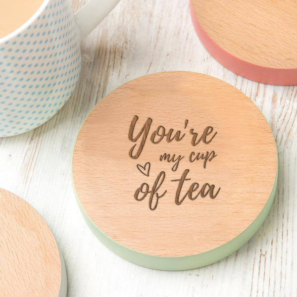 dust and things 'You're My Cup Of Tea' Personalised Coaster