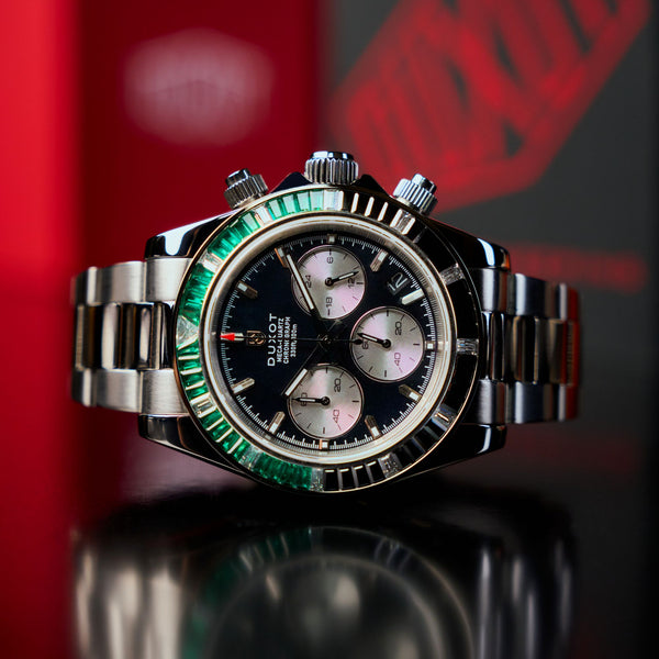 Duxot Accelero Rainbow Chronograph Pearl Green Emerald