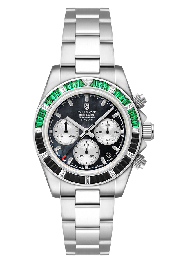 duxot Accelero Rainbow Chronograph Pearl Green Emerald