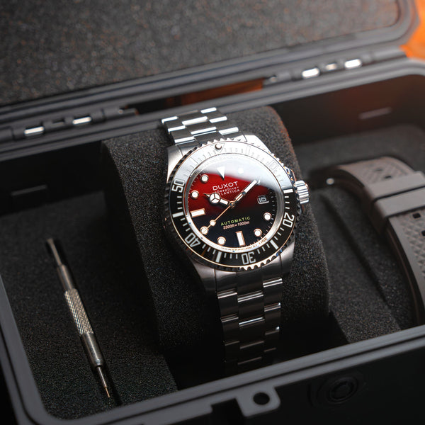 Duxot Atlantica Deep Dive Automatic Limited Edition Scarlet Red