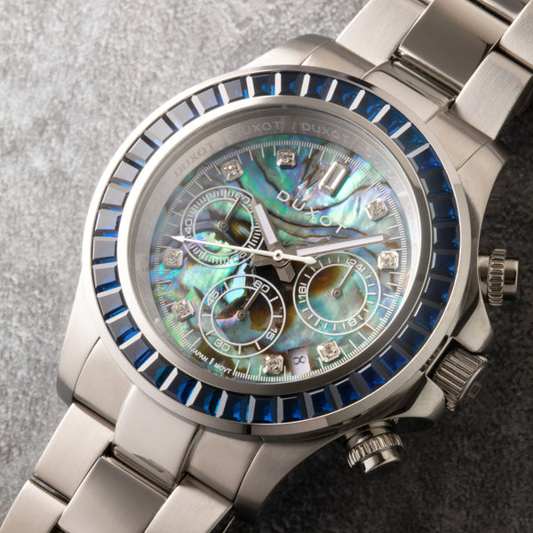 Duxot Atlantica Rainbow Diver Chronograph Limited Edition Abalone
