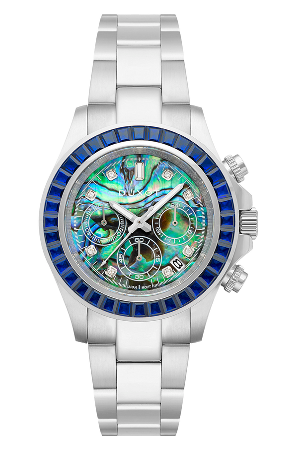 duxot Atlantica Rainbow Diver Chronograph Limited Edition Abalone