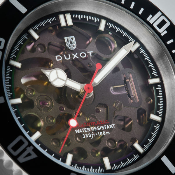 Duxot Atlantica Skeleton Diver Automatic Black Steel