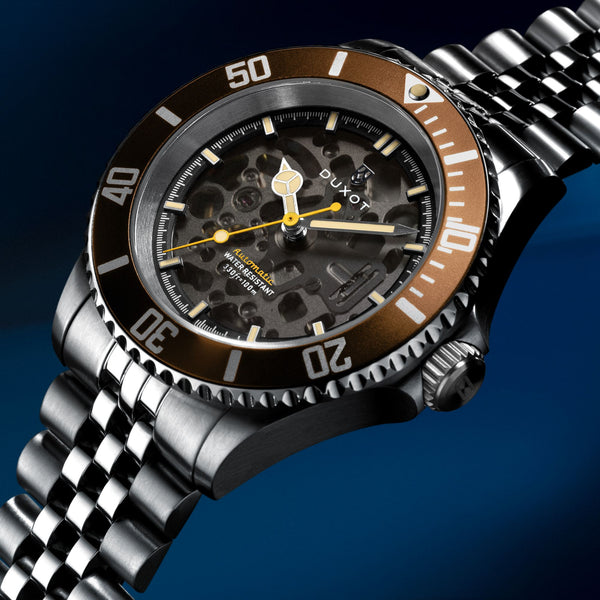 Duxot Atlantica Skeleton Diver Automatic Burnt Almond