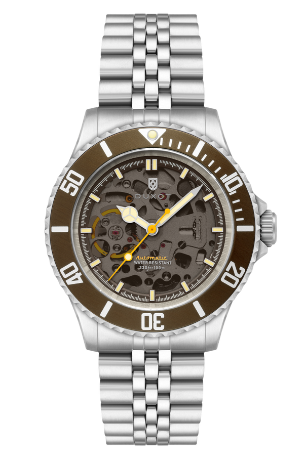 duxot Atlantica Skeleton Diver Automatic Burnt Almond